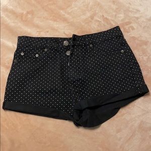 Forever 21 polka dot black and white shorts
